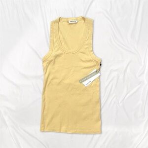 Frank And Oak Hemp Tank Top Butter Yellow • NWT